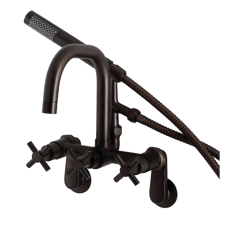 Aqua Vintage AE8455DX Wall Mount Clawfoot Tub Faucet, Oil Rubbed Bronze AE8455DX